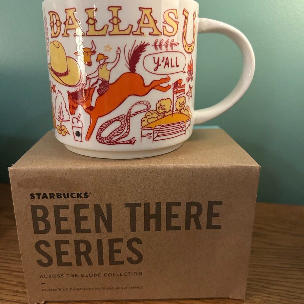 Starbucks Dallas Mug - Red and Yellow Design